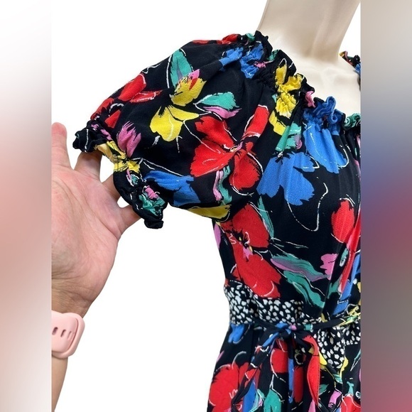 RIXO x Target Black Floral Off Shoulder Maxi Dress - Picture 10 of 13